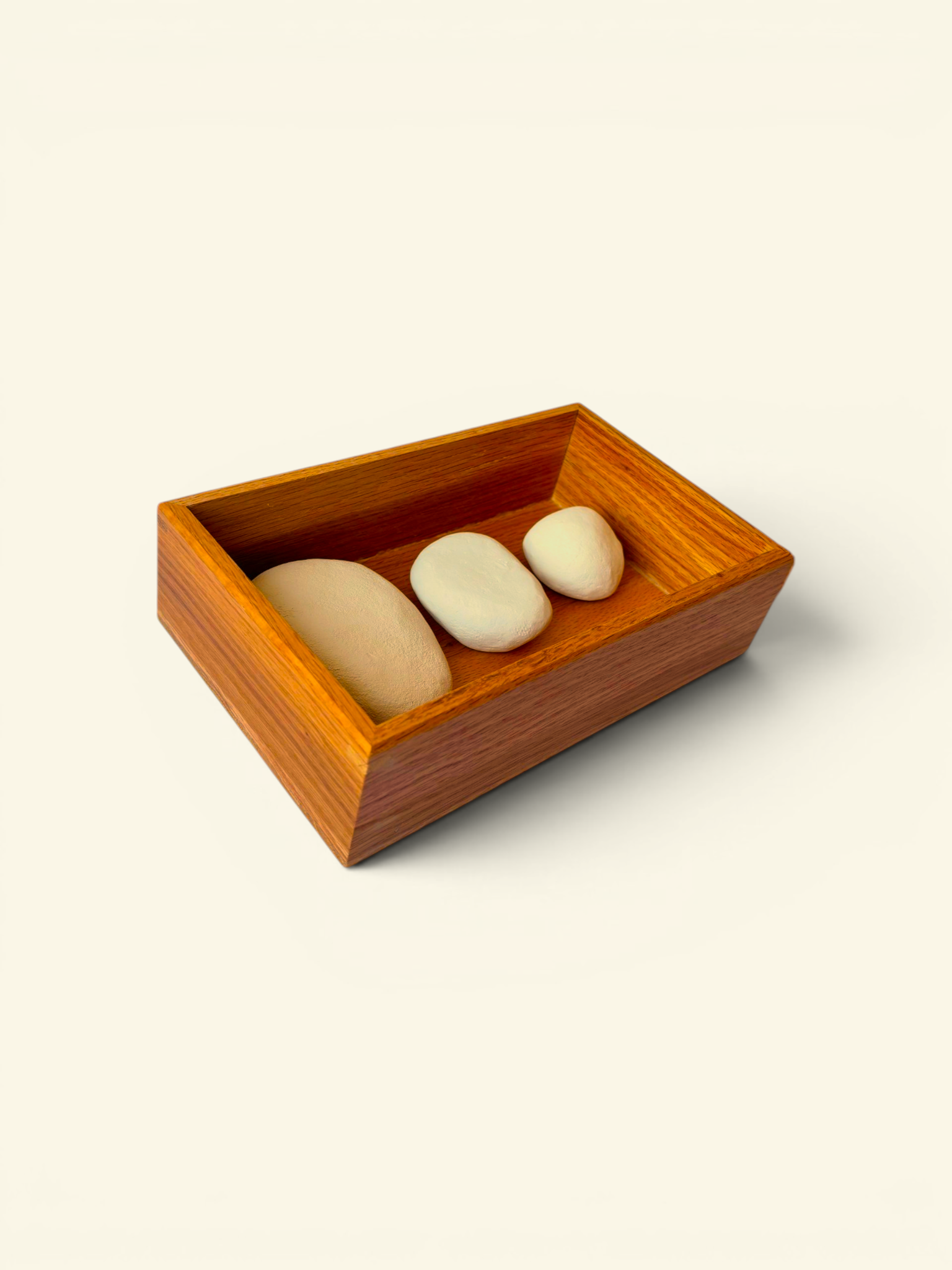 Memorial stones in bespoke oak casing